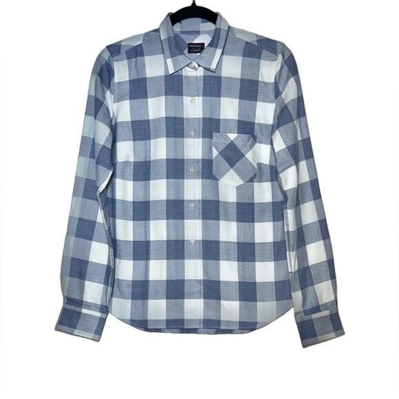 NEW Untuckit Volnay Plaid Button Down Western Shirt, Blue & Gray, Sizes 0 & 4 - Picture 2 of 11